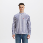 Levi's® Men's Oxford Collar Black Striped Long Sleeve Shirt