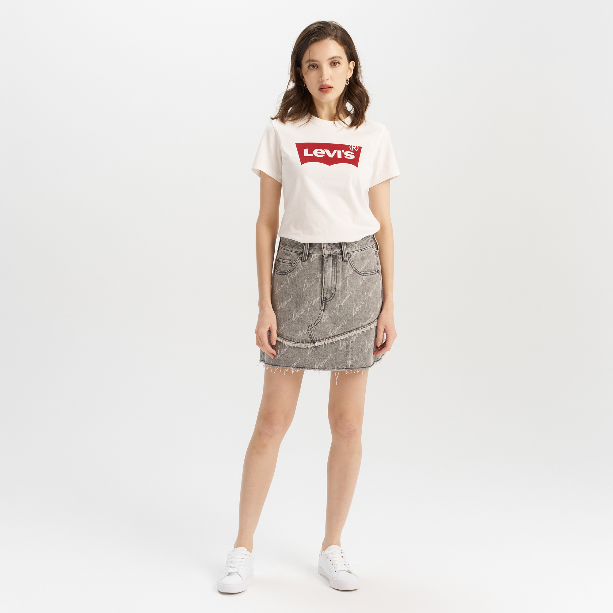 Levi's® Women's Logo Design Denim Skirt - Image 2