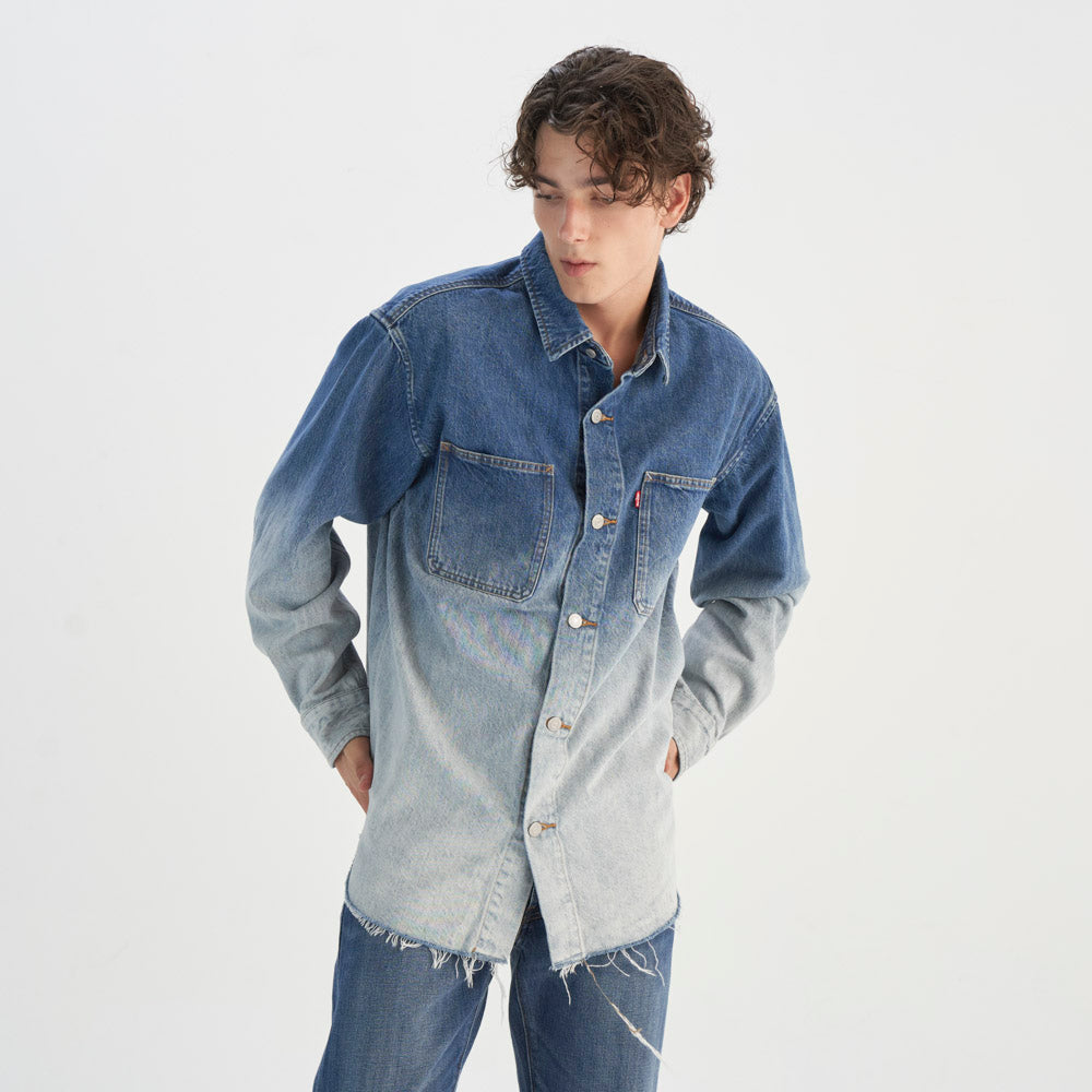 Levi's® Men's Relaxed-Fit Denim Ombre Shirt - Image 2