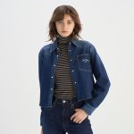 Levi's? Women's Cropped Levi's Printed Denim Jacket