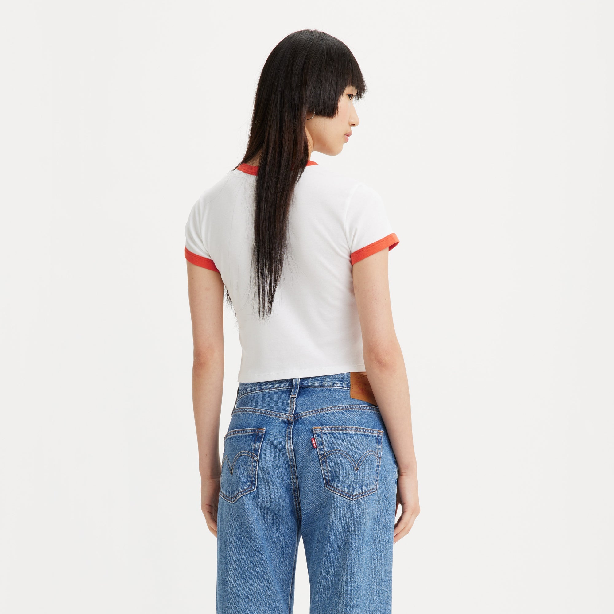 Levi's® Women's Graphic Ringer Mini T-Shirt - Image 2
