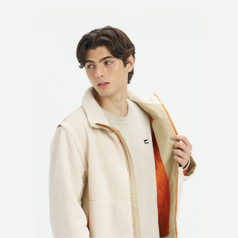 Levi's? Men's lambswool Warm jacket with removable sleeves - Image 3