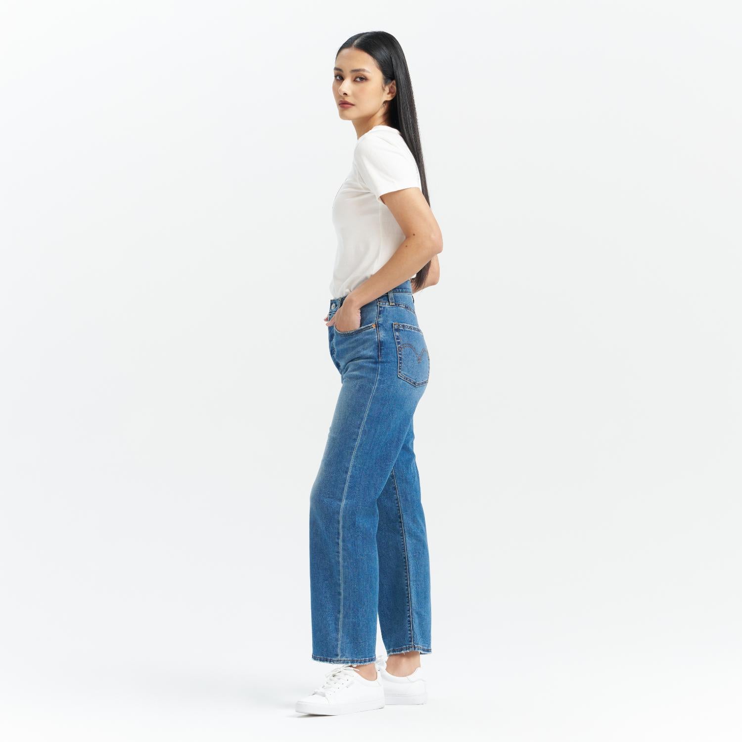 Levi's® Women's PerformanceCool Ribcage Straight Ankle Jeans - Image 5