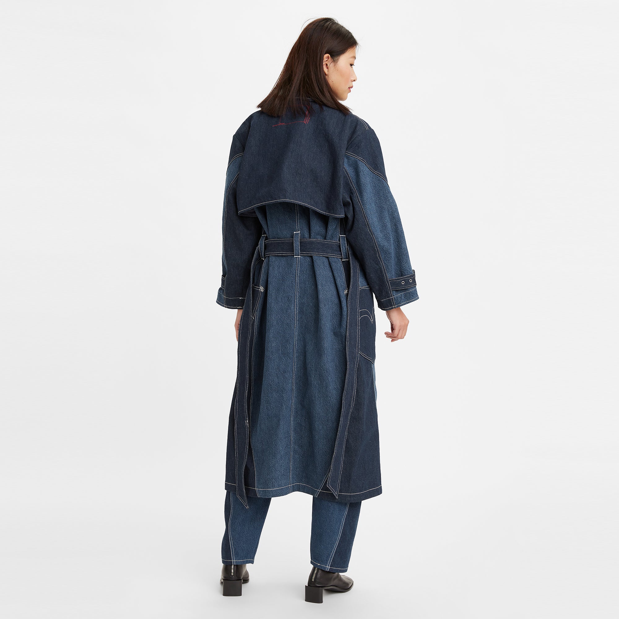 Levi's? Red Women's Twisted Trench Coat - Image 2