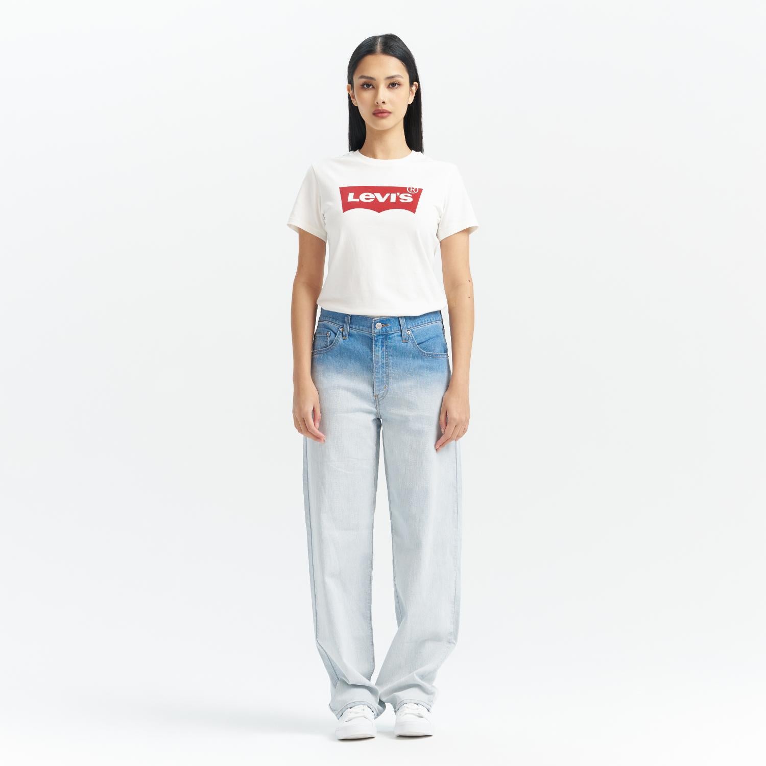 Levi's® Women's Performance Cool Mid-Rise Baggy Dad Relaxed Straight Jeans - Image 2