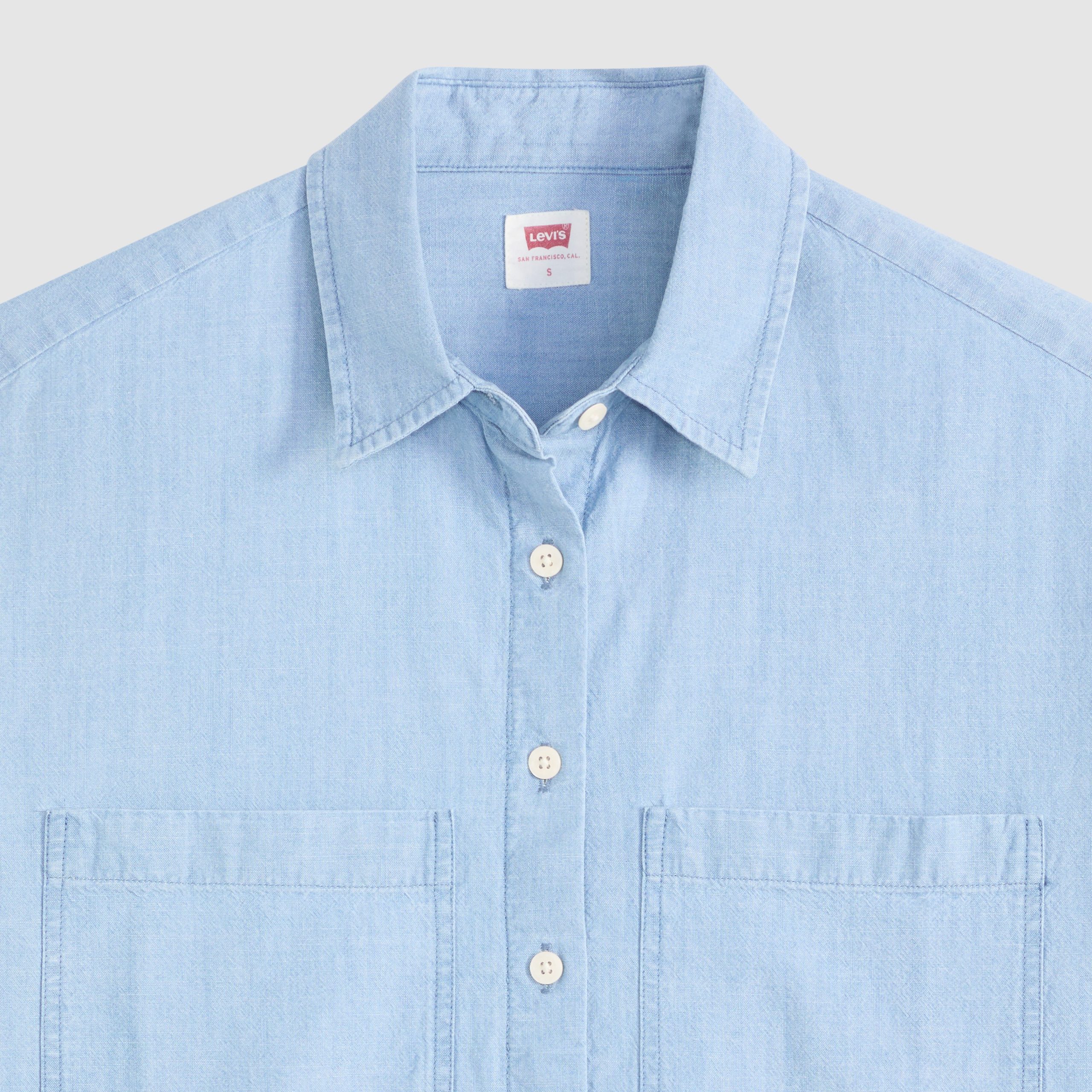 Levi's® Women's Harlie Short-Sleeve Cropped Shirt - Image 6