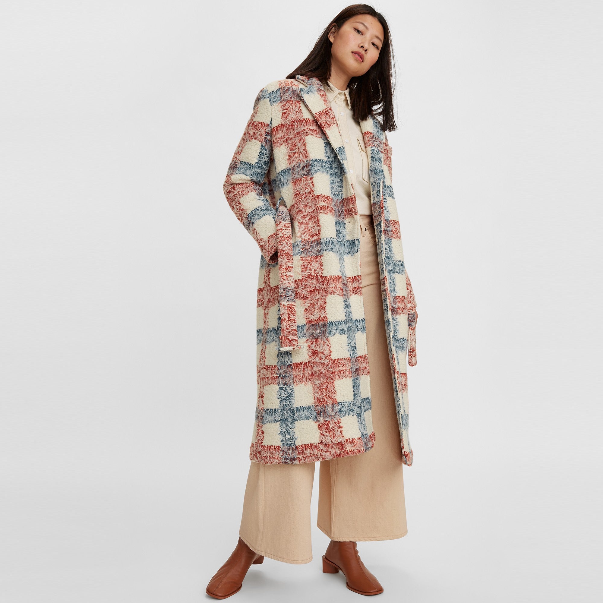 Levi's? Made & Crafted? Women's Brush Plaid Overcoat - Image 3