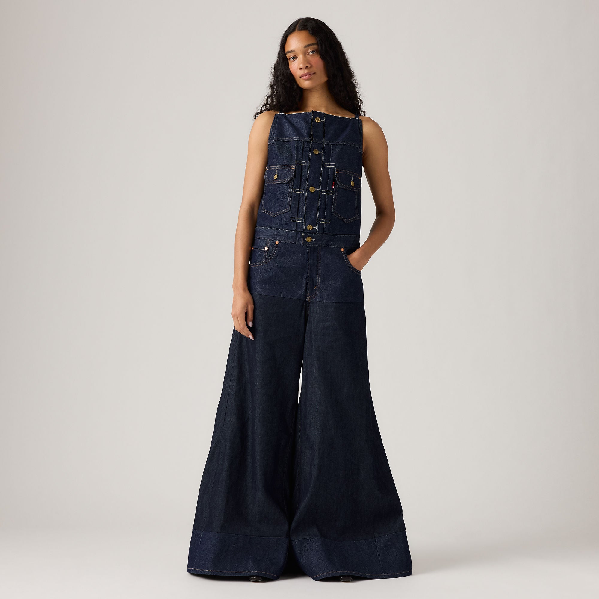 Levi's? x sacai women's denim jumpsuit - Image 2