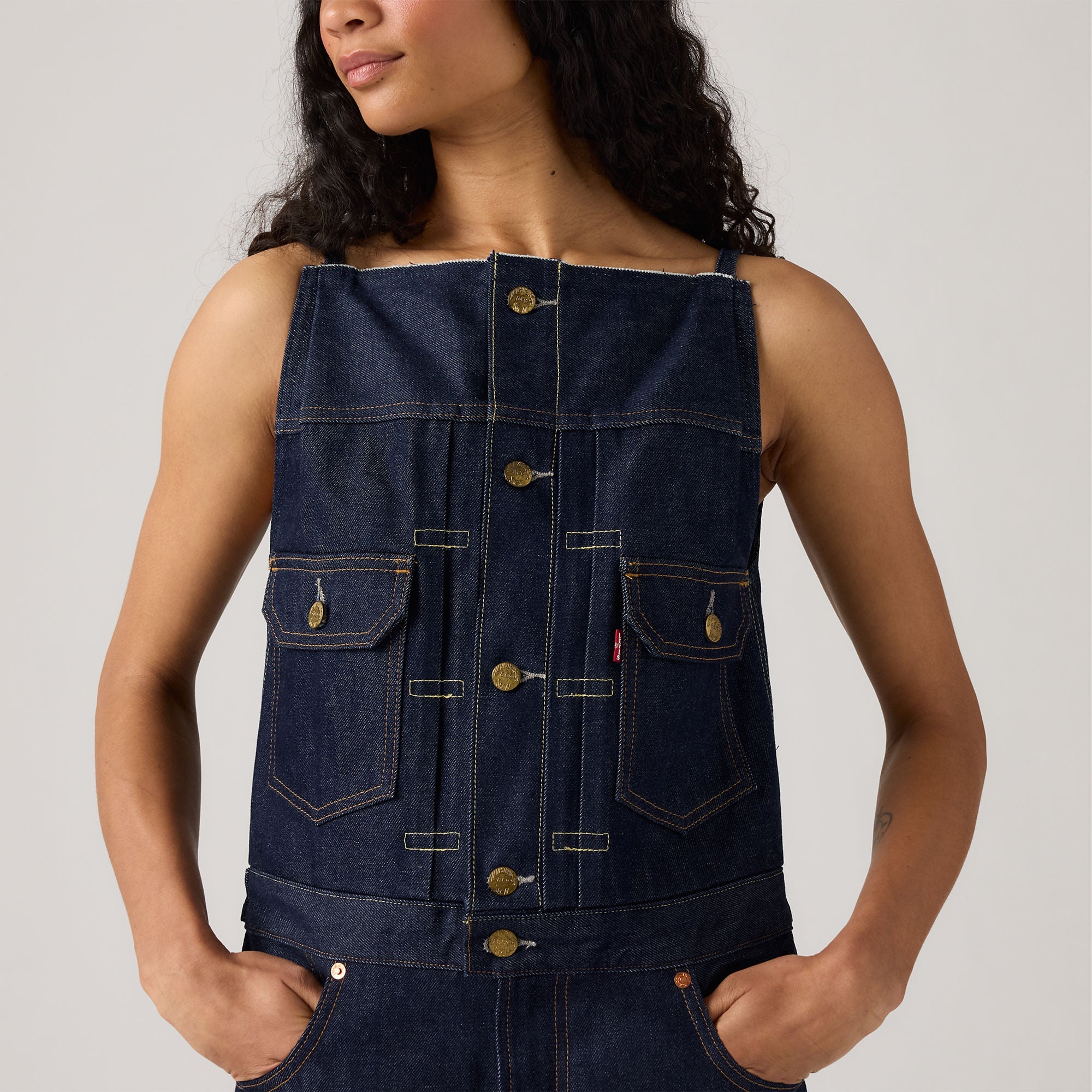 Levi's? x sacai women's denim jumpsuit - Image 5